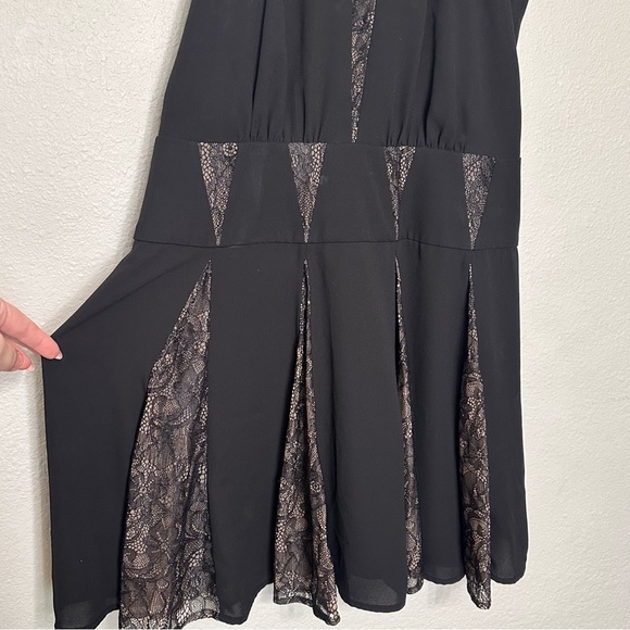 BCBGMaxAzria Black Lace Panel Dress size 8 - Picture 4 of 6
